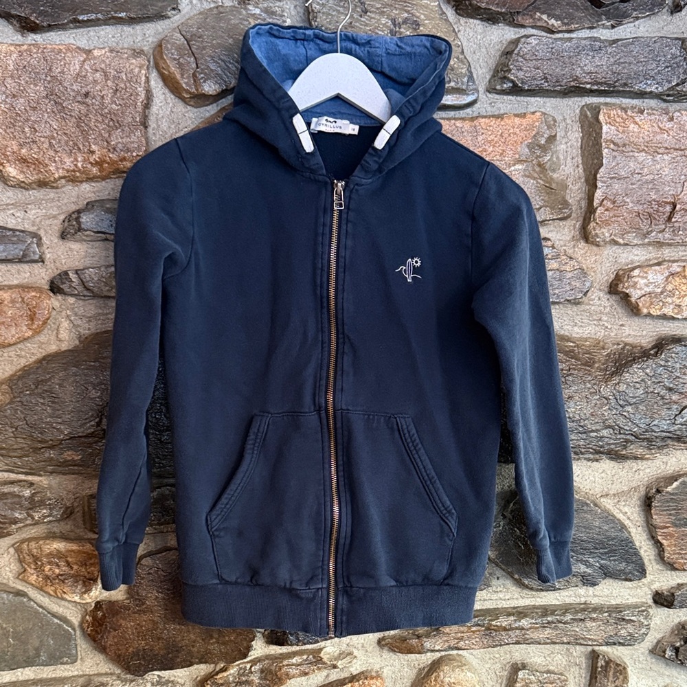 Cyrillus Dark Blue Kids Zip-Up Hoodie